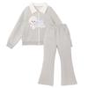 Deesha Girls' Autumn 2026 Cute Puppy Lapel Casual Two-Piece Set