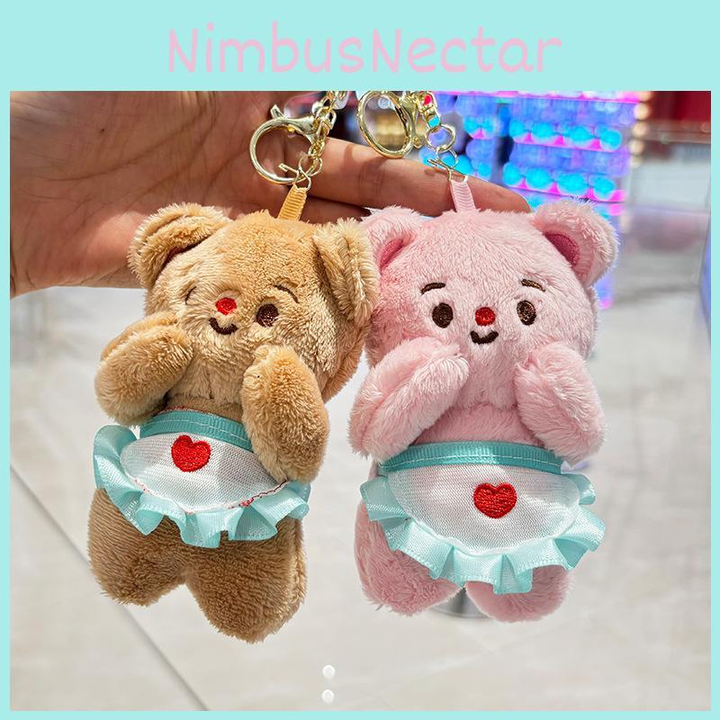 Charming Cartoon Butter Bear Plush Doll Keychain For Children With Cozy Fabric And Fun Design