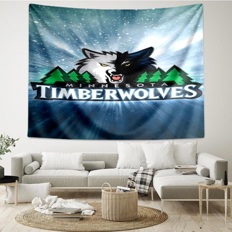 Timberwolves Logo Quick-Dry Tapestry Hanging for Bedroom,Livingroom, Playroom,Decor Art Room Wall Tapestry Holiday and Birthday Gifts