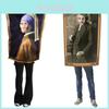 Mona Lisa Cosplay Costume With Polyester Fabric For Halloween And Themed Parties