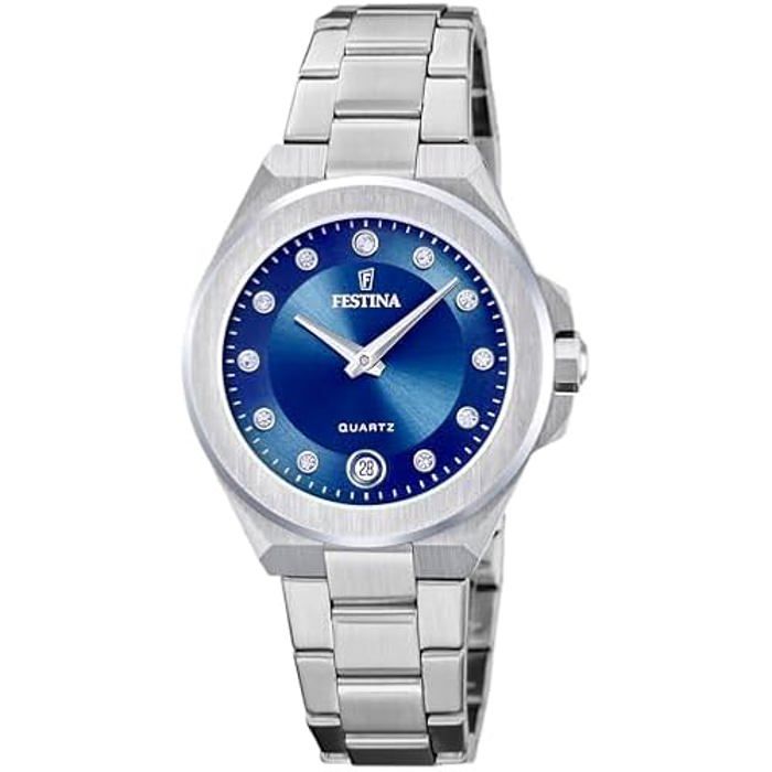 Festina Montre pour femme F20700/5 Mademoiselle avec boîtier en acier inoxydable 316l argenté et bracelet en acier inoxydable 316l