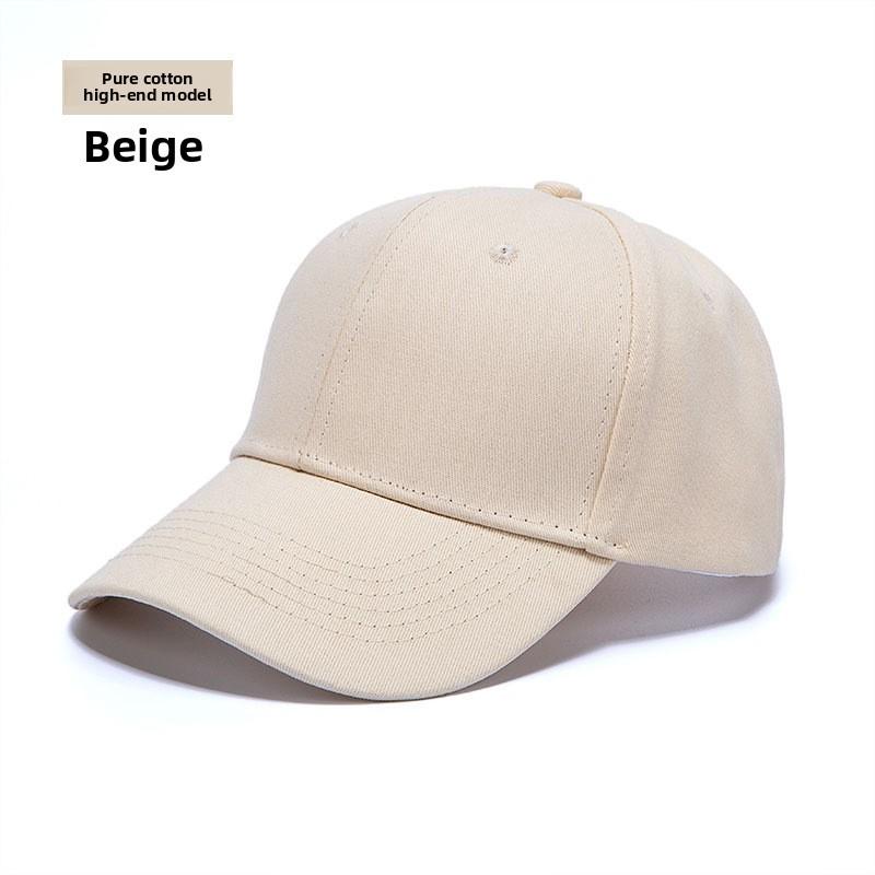 Cotton Baseball Cap With Adjustable Sunshade For Casual Wear
