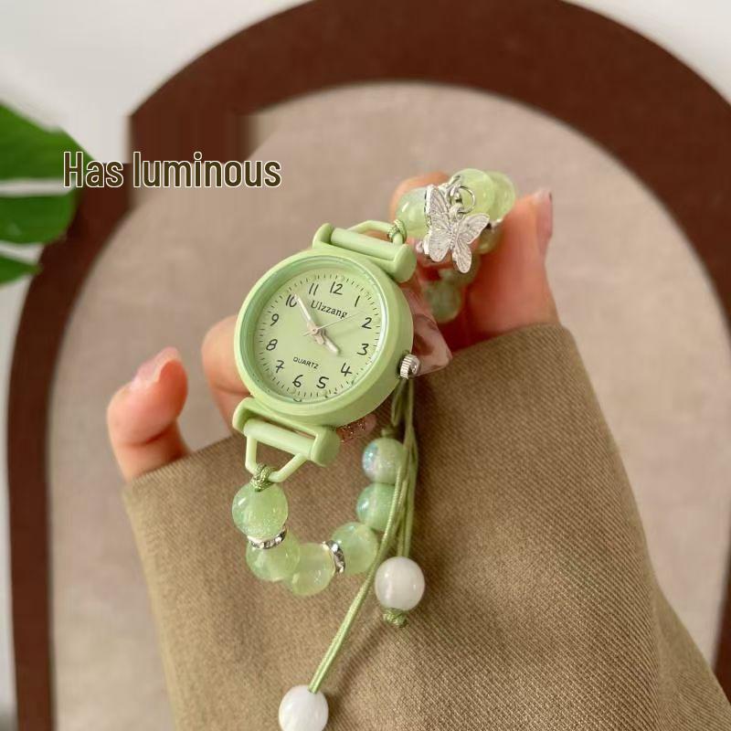 Luminous Mini Butterfly Bead Bracelet Watch - Girls' Mori Style Ins Fashion.