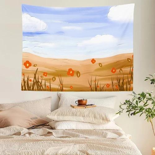 Home Fashion Decoration Tapestry Hand-painted Watercolor Sunset Print Bedroom Living Room Tapestry