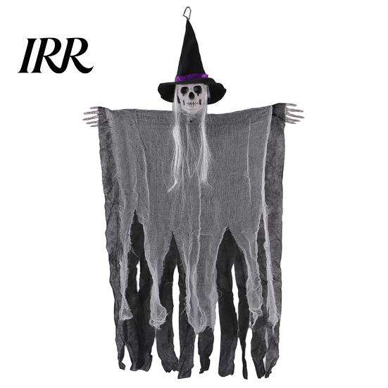 Halloween Courtyard Decorations 38 Hanging Witch Decoration, Spooky Scary Flying Skeleton Ghost Haunted House for Outdoor, Indoor Porch Yard белый