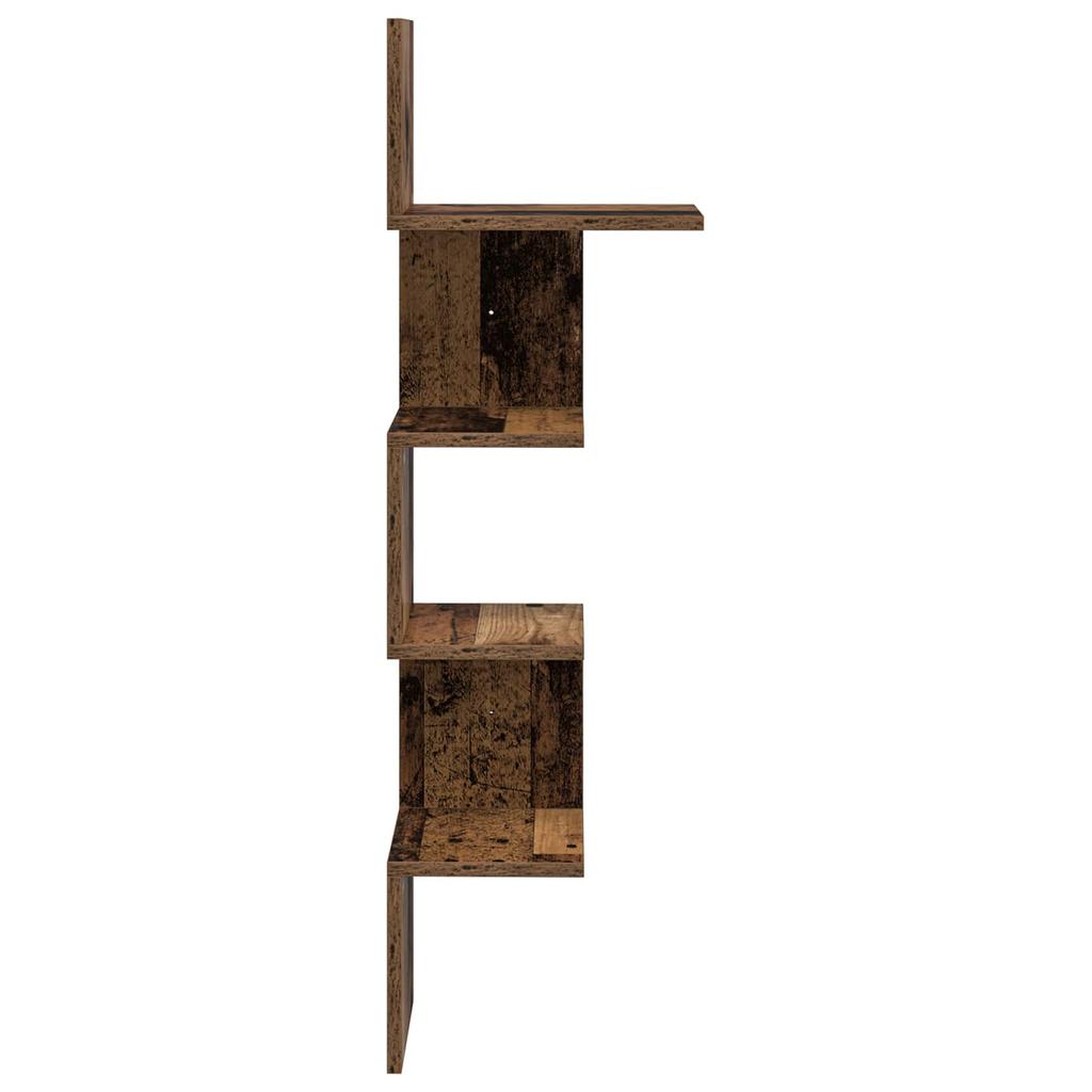 Wall Shelf Wall Mount Brown 32 X 21 X 107 Cm Particleboard