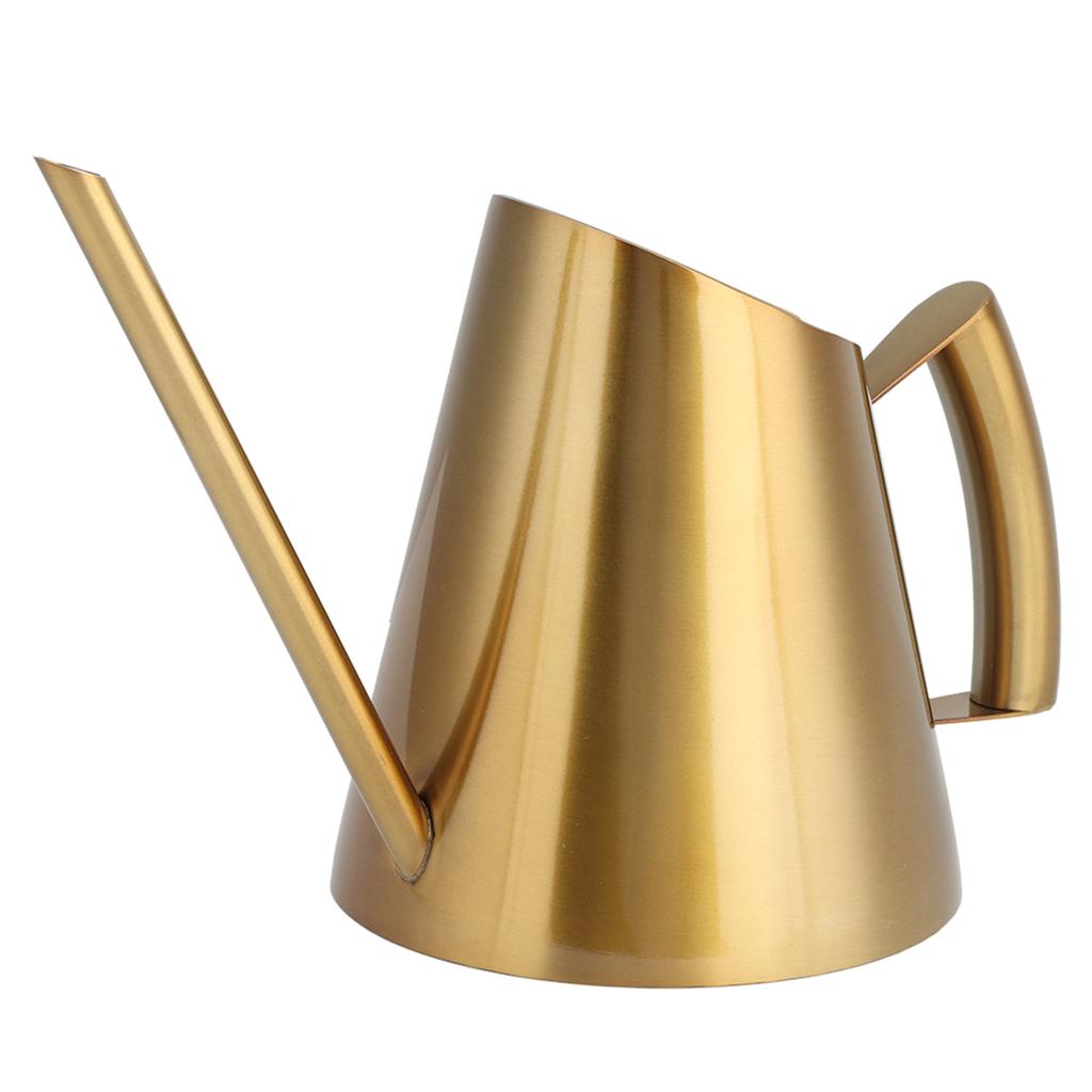 Edelstahl Gießkanne Gießkanne Langhals Garten Blumen Pflanzen Blumengerät 1500ml