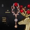 Festive Antler Bells Nipple & Clitoris Clamps - Adult Toys for Breast Stimulation