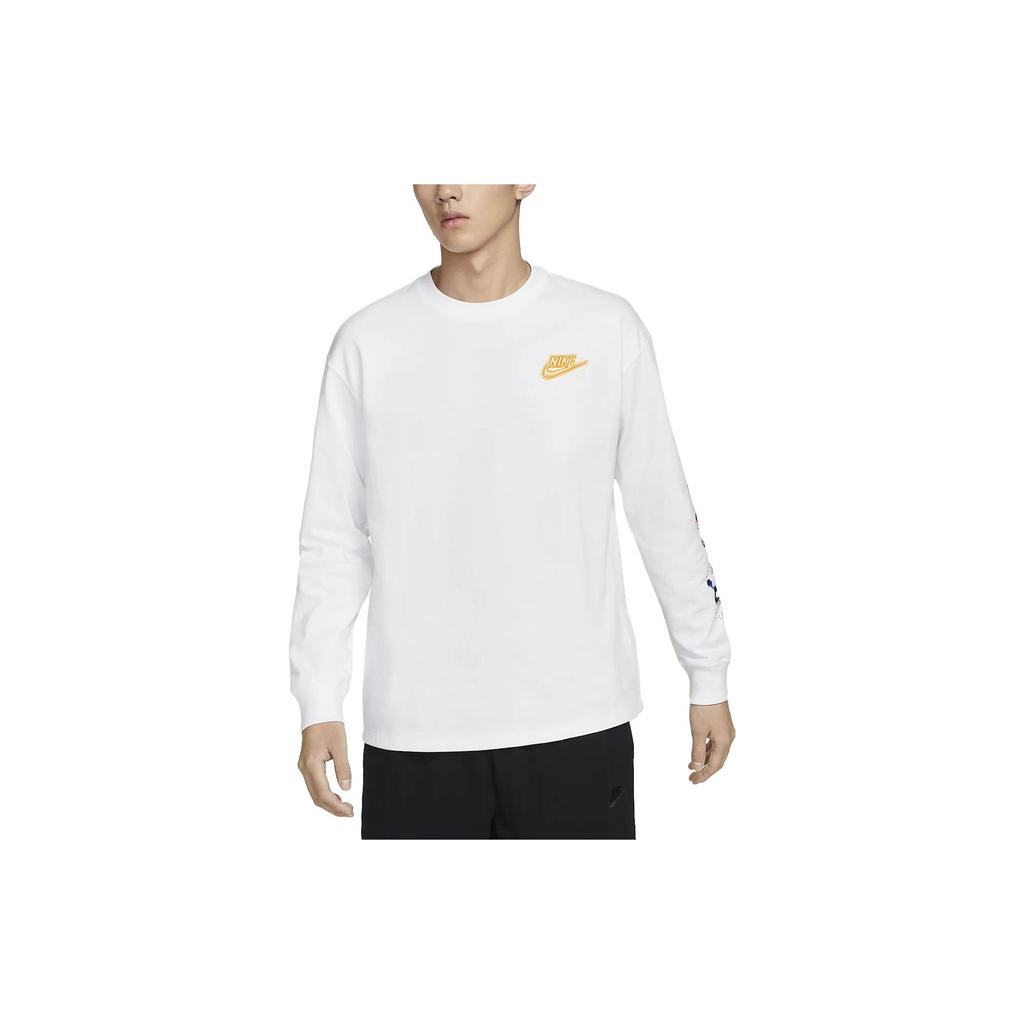 Nike T Shirts Men's White Crew Neck Moderate Straight Fit FD9896-100