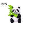 8Pcs/Set Bamboo Panda Figurine PVC Sitting Lying Lucky Panda Statue Sculpture Mini Animal Model Home Office Desktop Decoration Ornament