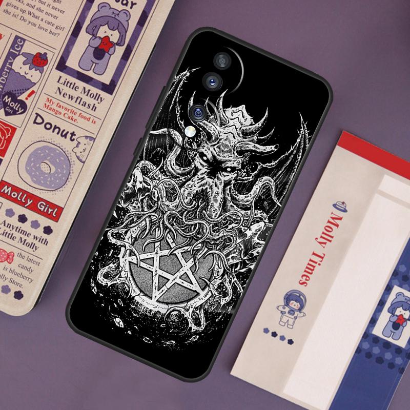 Gothic Satanic Pentagram Case For Honor 90 50 70 Lite X9c X8a X8b X9b X9a X8 X9 Honor 200 Pro Magic 5 6 7 Lite Cover
