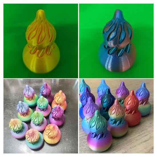 3D-gedruckte Spiral-Kürbis-Figur Unmögliche Durchgangsskulptur Vortex-Faden-Illusion Stressabbau Kinder Erwachsene Mini-Spiral-Kürbis Fidget-Spielzeug