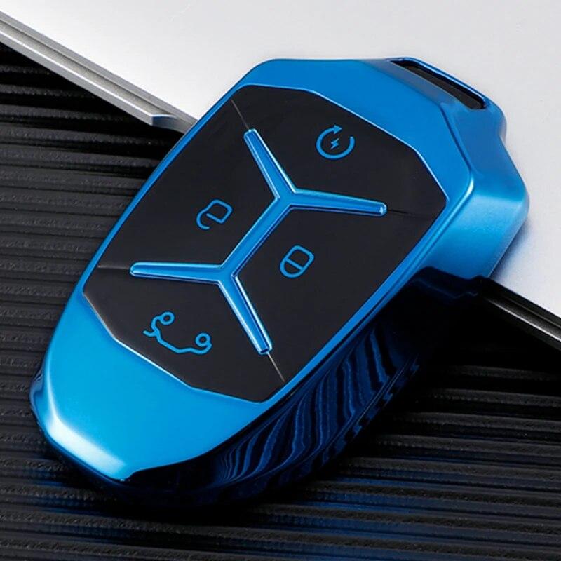 Mein goog Auto TPU Auto Smart 4-Tasten Schlüsselhülle Tasche Fob Hülle Abdeckung für LYNK&CO 01 02 03 Schlüsselhalter Schutz Zubehör