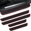 4PCS Red Border Rubber For GMC Car SUV Door Scuff Sill Cover Panel Protector
