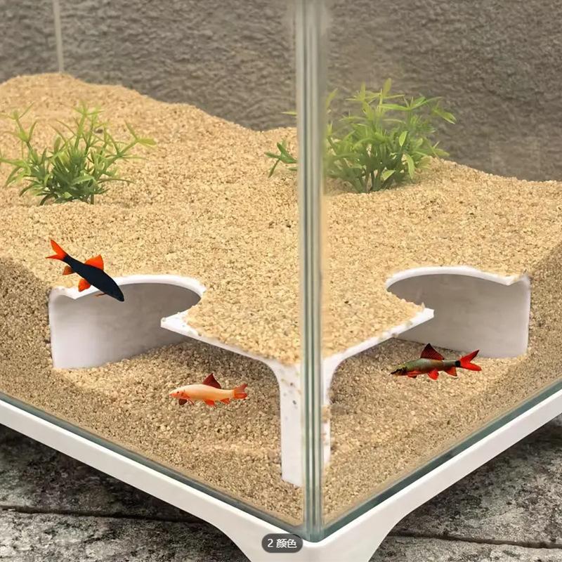 Abs Aquarium Cave Corner Tunnel Widened Non-Slip Bottom Stepped Aquarium Tunnel Aquatic Decorations Accessories