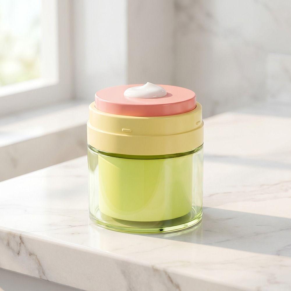 Push Down Mechanism Airless Pump Jar 50ml Capacity Empty Lotion Dispenser Outdoor