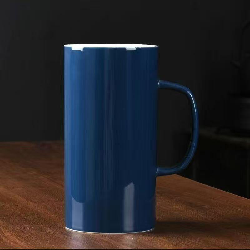 Large Capacity 1200ml Ceramic Coffee Mug with Handle Extra Big Jumbo Tea Water Cup for Office and Home Drinking Glass Beer Mug