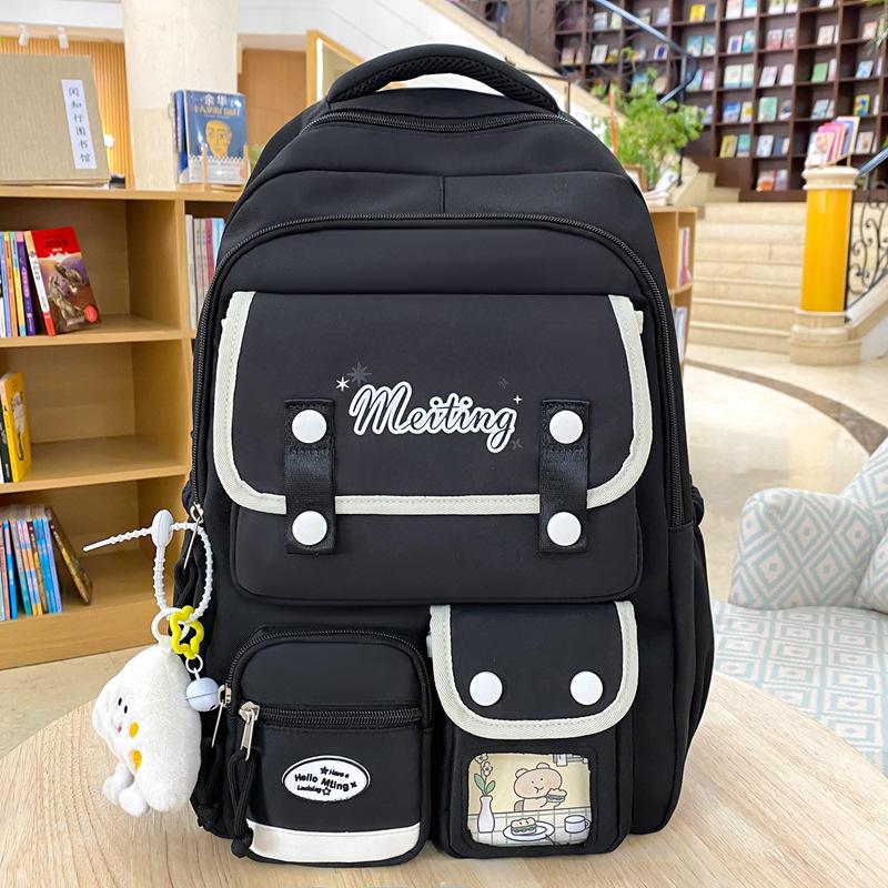 Schoolbag Female College Student Class Bag Japanese Ins Cute Backpack Large Capacity Versatile Junior High School High School Bag
