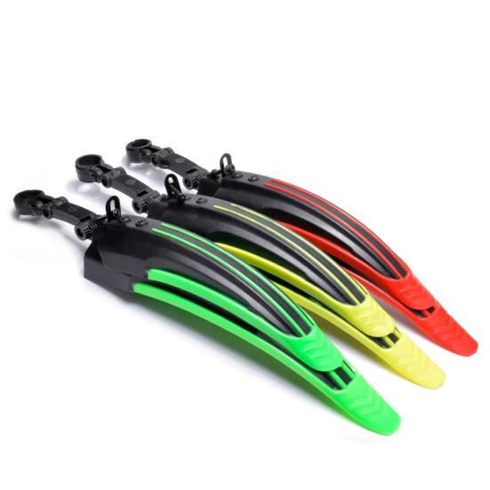 2-teiliges stilvolles Mountainbike-Fahrrad-Vorder-Hinten-Kotflügel-Set aus Kunststoff