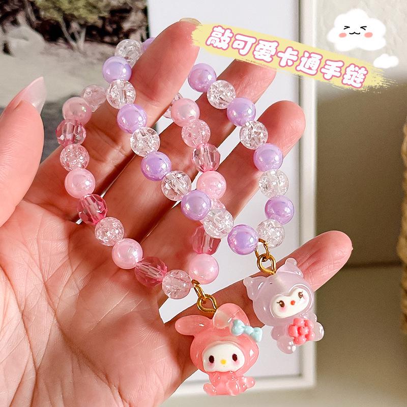 Sanrio Cartoon Gelee-Farbe Perlenarmband für Mädchen und Schülerinnen