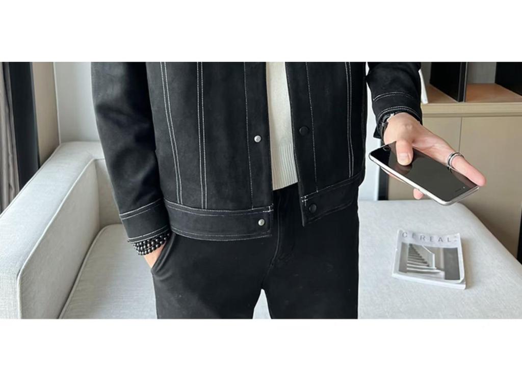 2023 Men's Trendy Suede Casual Jackets: Spring & Autumn Collection