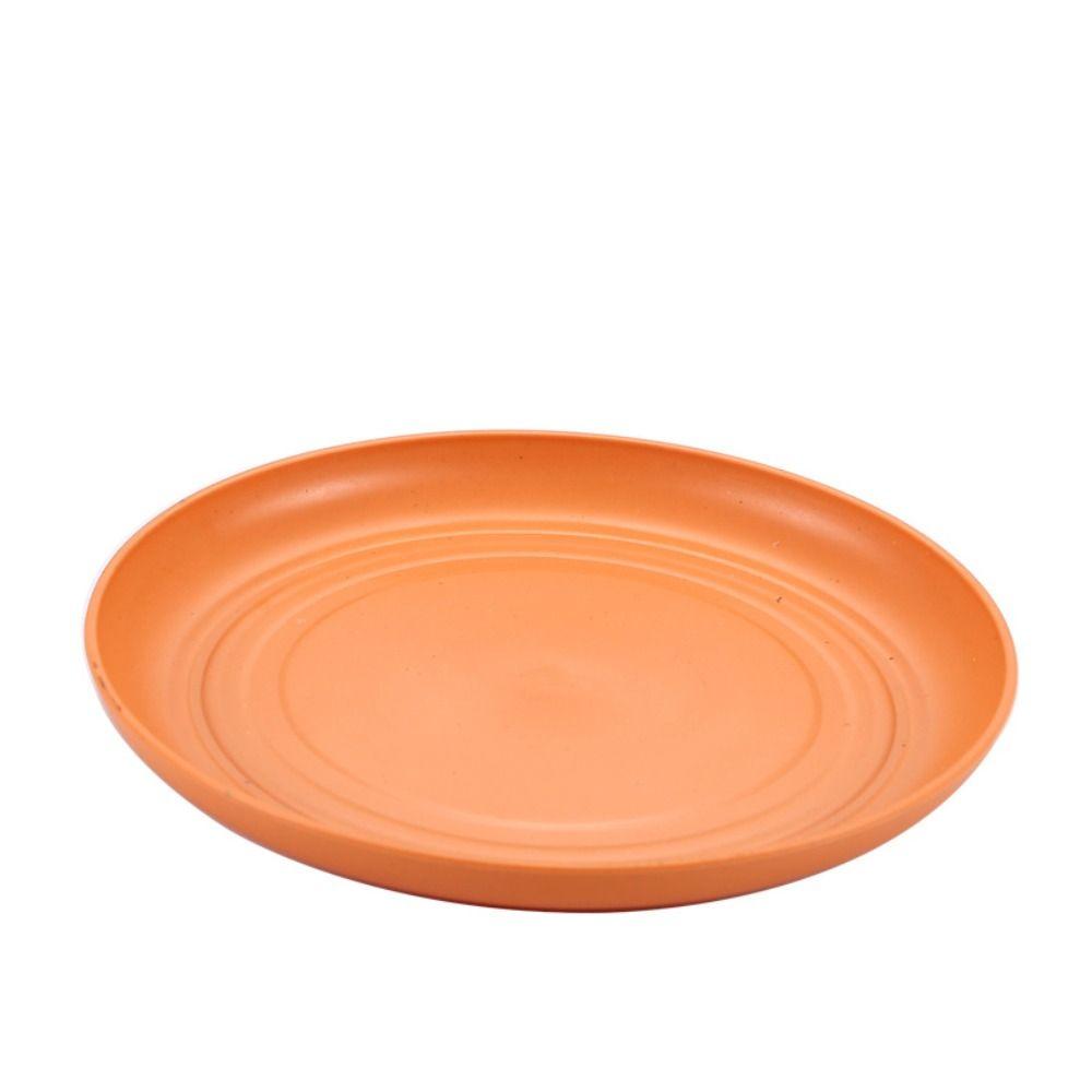 Round Dinner Plates Lightweight Tableware Eco Friendly Wheat Straw Plates  Fruit