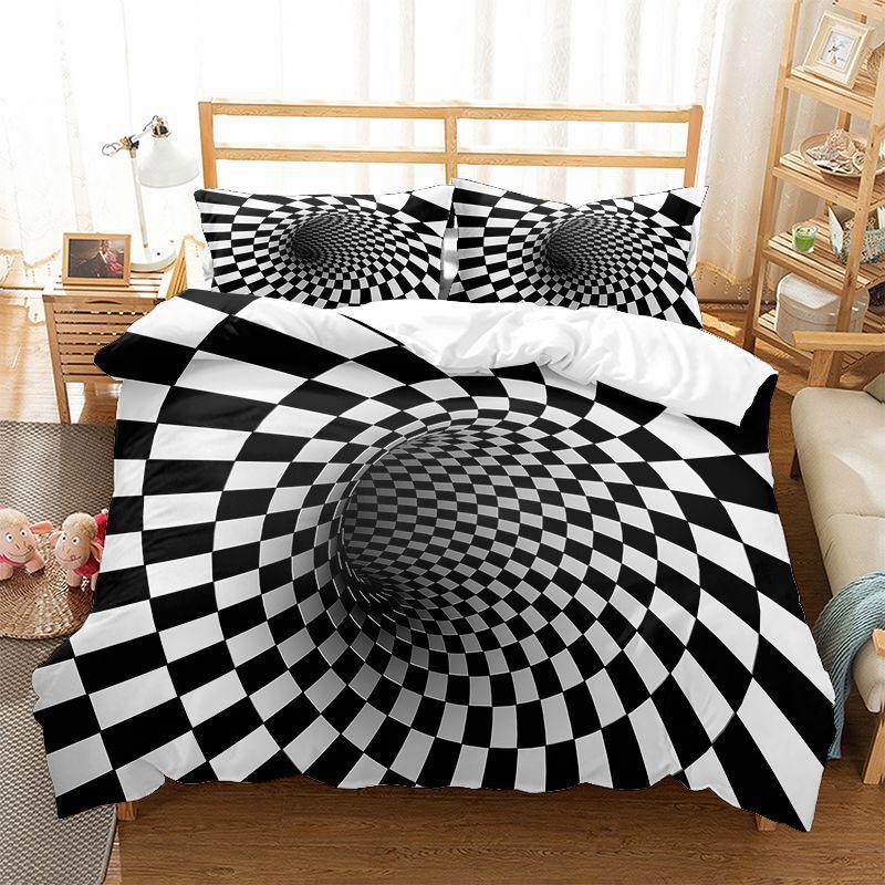 

Модная технология печати, 3D цифровая печать, постельное белье, пододеяльники, наволочки, комплекты из трех предметов 135 * 200Cm two-piece set