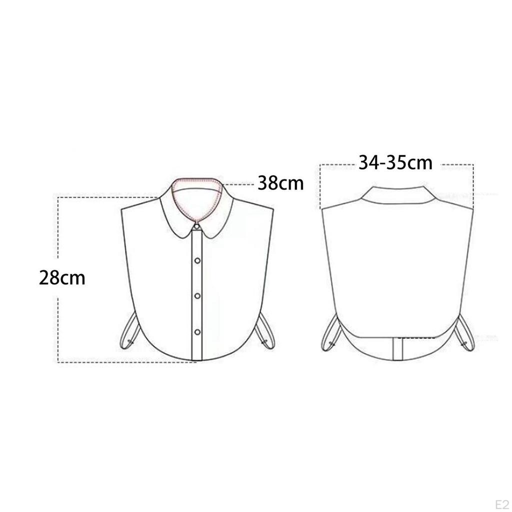 Cuellos Falsos Decorativos Camisas Medias para Atuendos Suéter