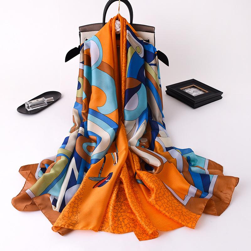 180*90cm muffler new Luxury Brand Scarf Women Shawls Wraps Spring Hijab Bufanda Foulard Female Bandana Beach Stoles Silk