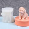 3D Teddy Silicone Candle Mold Dog Pet Puppy Soap Aromatherapy Ornament Wax Clay Plaster Epoxy Resin Molds Home Decor