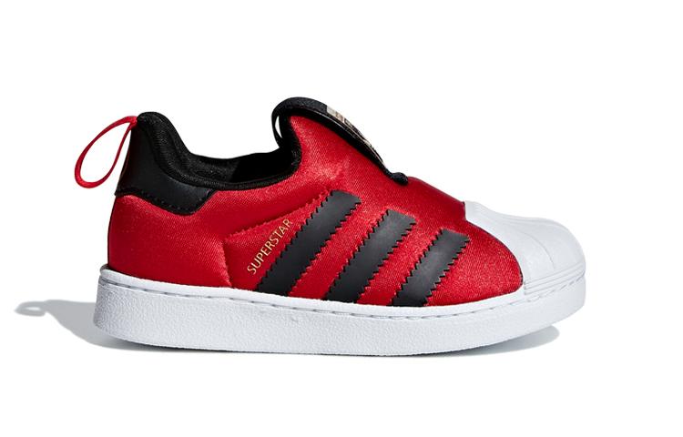 adidas Scarpe Originals Superstar 360 I in Tessuto Antiscivolo Basse per Bambini Piccoli Rosso Nero Neonato e Bambino Piccolo CG6581