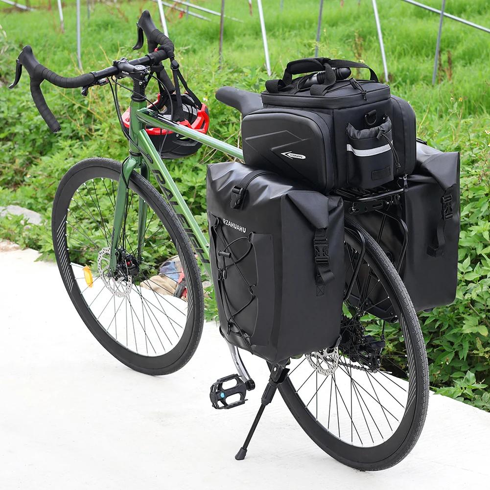 1/2PCS 25L Rear Seat Trunk Bag Waterproof Large Capacity Travel Pannier Rear Seat Bag Bicycle Cycling Trunk Bags Bicycle Pannier