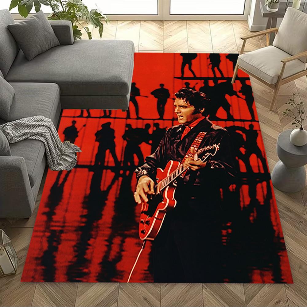 Elvis Presley: Rock Roll Floor Mat Suitable for Outdoor Hallway Dining Room Kitchen Anti-slip Rug Office home decor Gift for Festivals