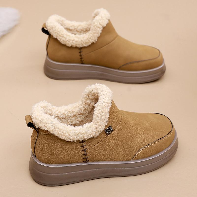 Women's Winter Cotton Shoes with Thickened Lining, Mom Shoes, Anti-slip, Cold-proof, Warm and Comfortable Snow Boots