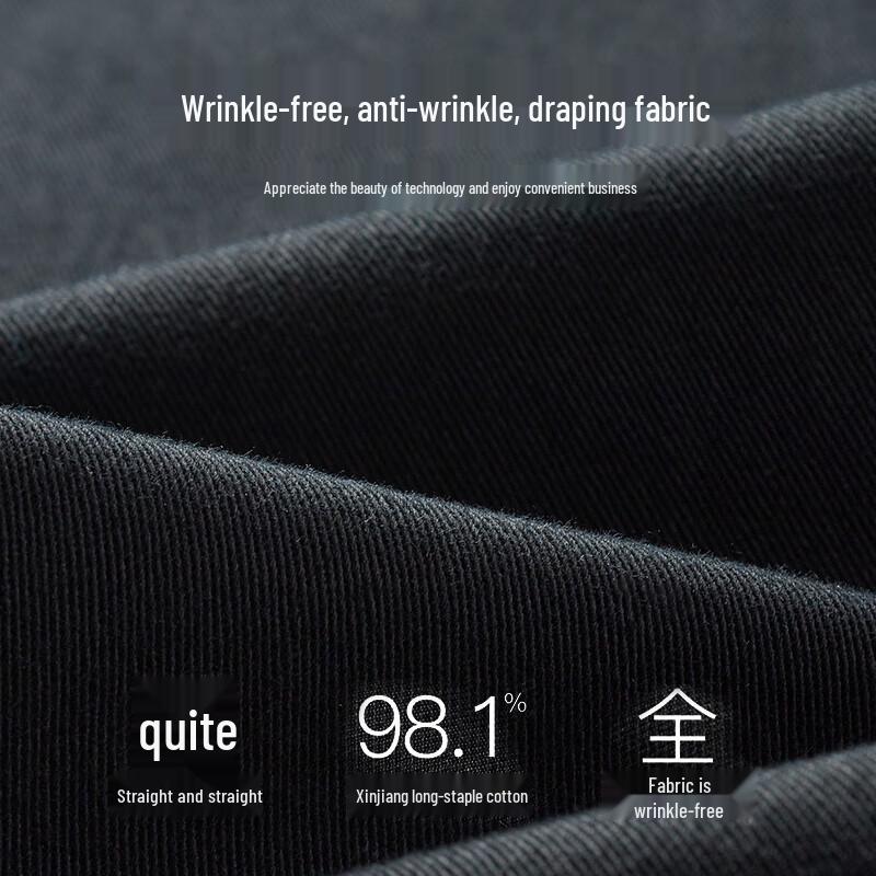 Shanshan Men's Non-Iron Business Casual Straight Leg Pants