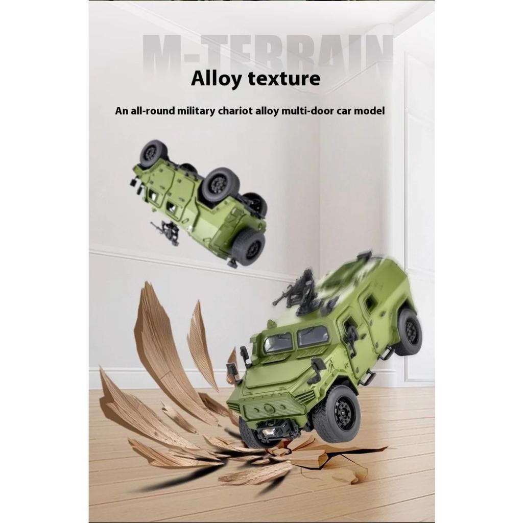 1/18 DongFeng Warrior Military Armored Serie Off Road ORV Alloy Metal Diecast Model Car Sound & Light Collectibles Birthday Gift