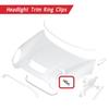 Headlamp Retainer Kit Headlight Trim Ring Clip Plastic Front Headlight Bezel Clip Headlight Trim