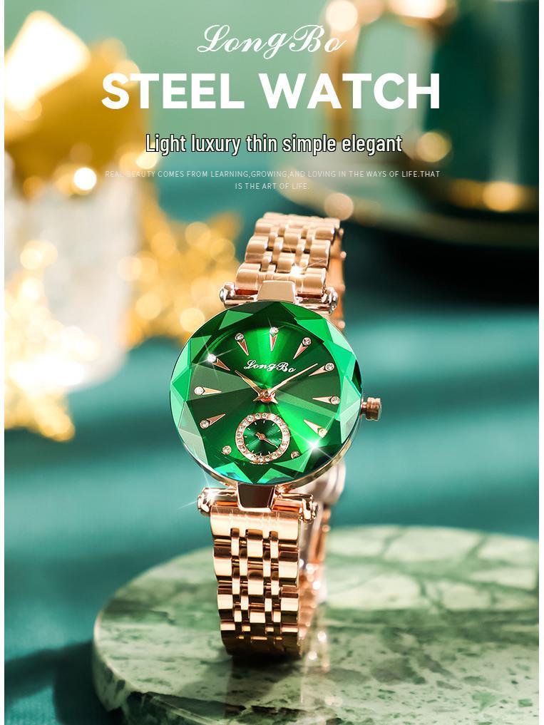 Longbo Women's Waterproof Fashion Quartz Watch with Live Broadcast and Minimalist Design