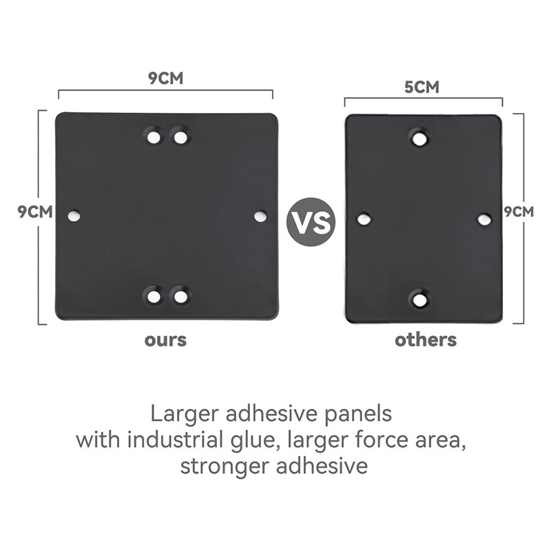 AEE4-Towel Rail No Drilling Required Self-Adhesive Double Square Stainless Steel Wall Mounted For Bathroom And Kitchen 40Cm