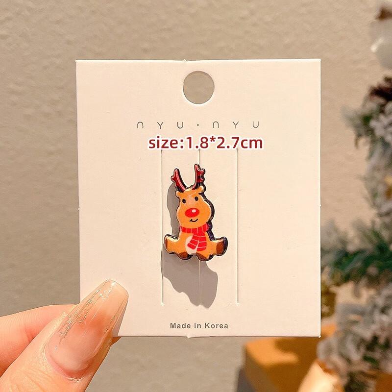 Fumede Christmas Deer Metal Badge/Brooch Pin Set