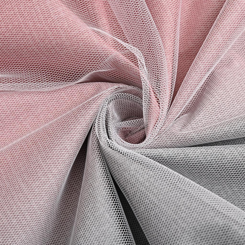2025Gradient Striped Curtains Double Layer Curtains Blackout Sheer Curtains Perforated Curtains