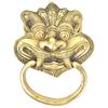 Batedor de Porta de Entrada de Latão com Face de Dragão Indian-Shelf - Dourado Itens de Decoração para Porta Principal Latão - Campainha de Porta Georgiana