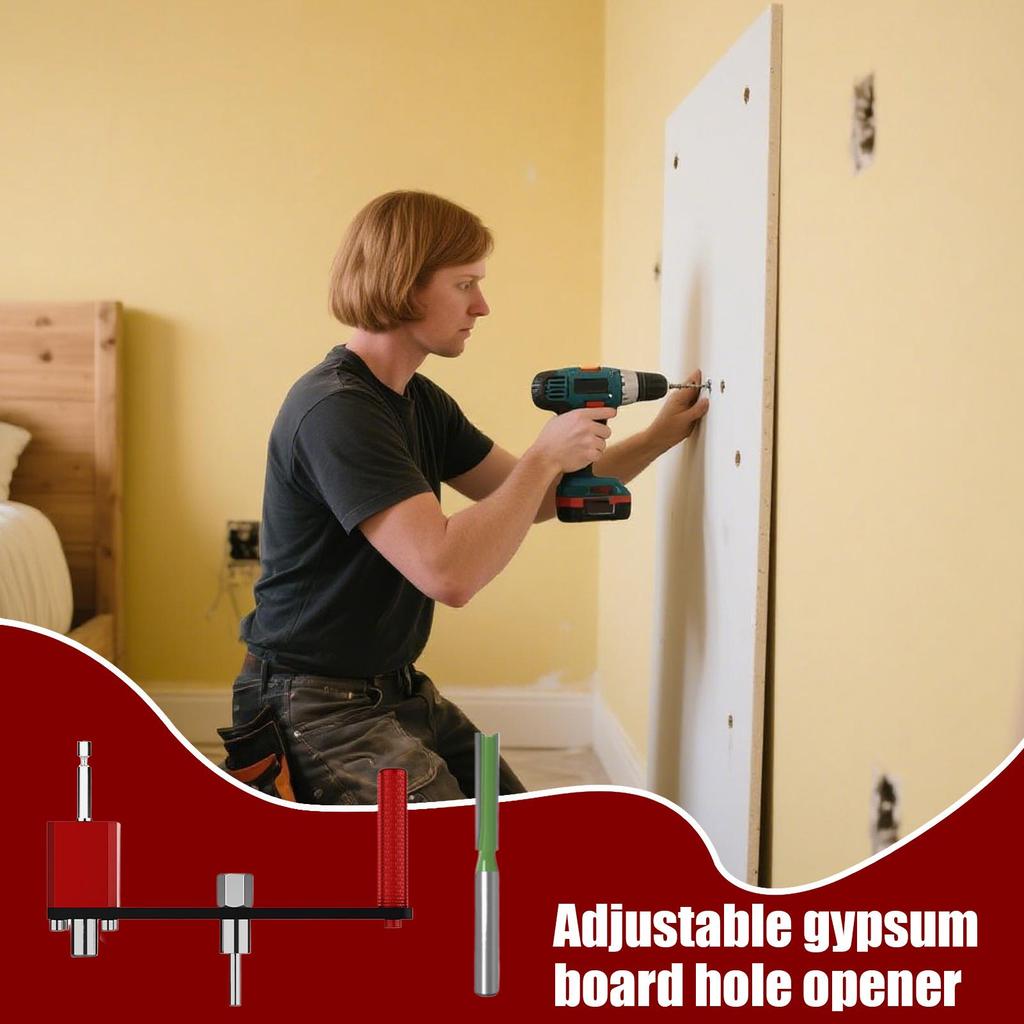 Adjustable Gypsum Board Hole Cutter Adjustable Drywall Ceiling Tile Cutting Tool Precise Hole Drilling Tool Plasterboard Punch