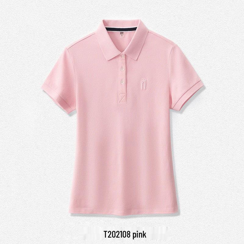 Women's Custom Logo Embroidered Cotton Short Sleeve Polo Shirt