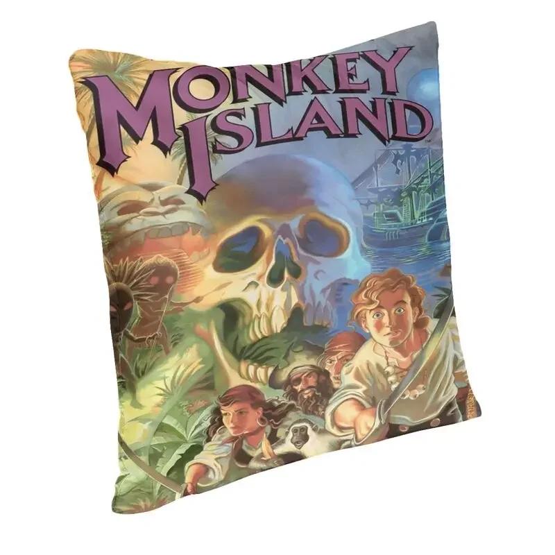 La Copertina del Cuscino The Secret Of Monkey Island Stampa 3D su Entrambi i Lati Custodia per Cuscino da Pavimento per Divano Custodia per Cuscino Gioco d'Azione Avventura