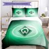 Set Lenzuola 3 Pezzi Stampato Werder Bremen, Comodo Set Copripiumino per Camera da Letto Amico della Pelle