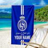 Custom Name Beach Towel Al Hilal FC Crest Beach Towel, Soft Microfiber, Gift for Her/Him, Birthday, for Pool, Beach, Travel, Fan gifts