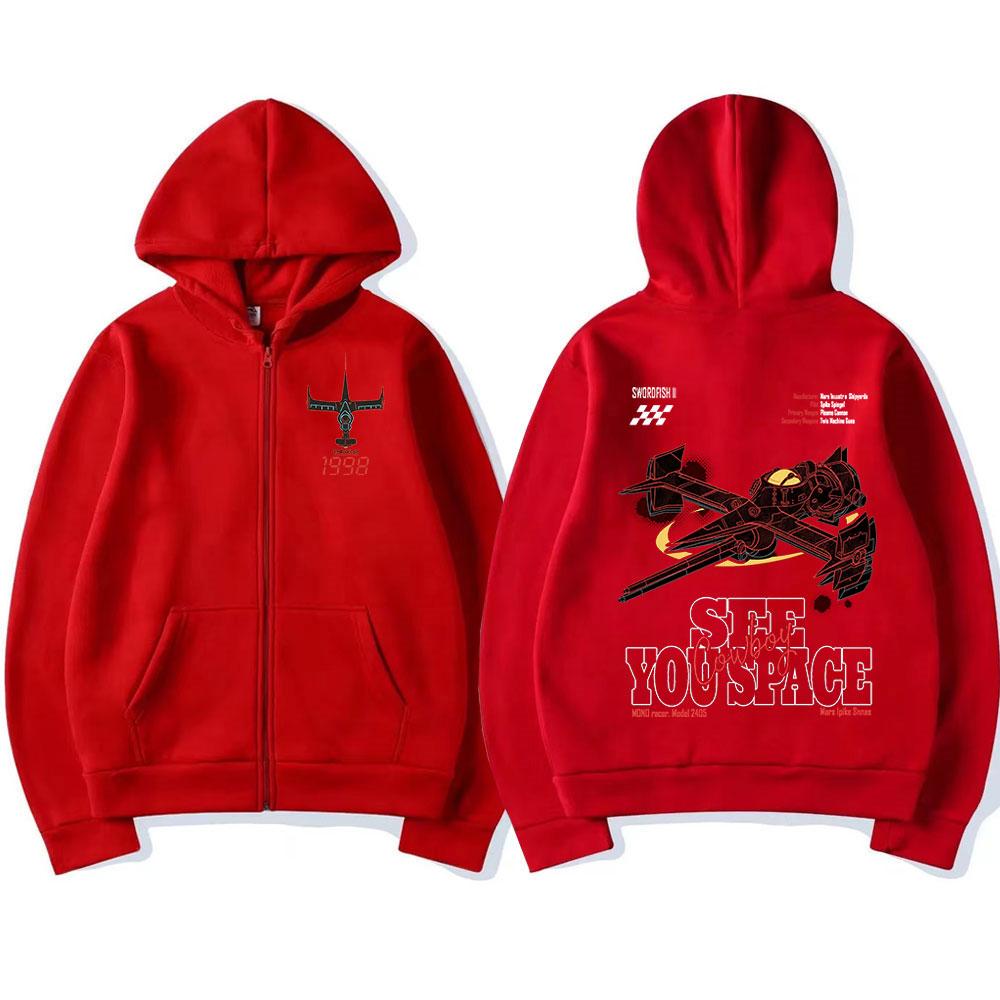 Manga Cowboy Bebop Spike Spiegel Zip Up Mikiny Pánské Dámské Móda Dlouhý Rukáv Oversized Zip Mikiny Pulovry Bundy