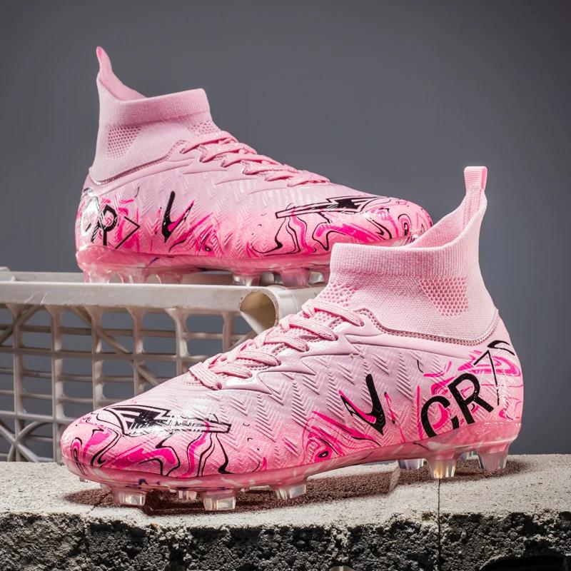 New Low Top Student Football Shoes with Long And Broken Pins for Training And Matches Professional  CR7 Youth Sports Shoes