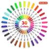 Shuttle Art Marker 30 Fine for Name Poster Notebooks Oil-Based Set, Colors, Tip, Quick-Drying, Water-Resistant, Kids, Coloring, Marking, Writing,